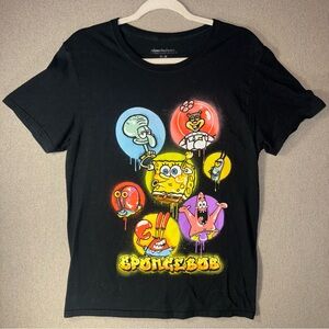 Nickelodeon size medium Black SpongeBob and Friends Kids T-Shirt